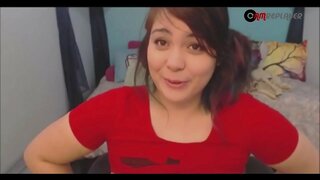 BBW යොවුන් Camgirl Moans, සහ Masturbates